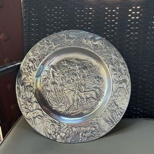 Vintage 1990 Arthur Court African Safari 14"  serving tray/plate